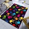 Colorful Hand Print Art Carpet for Living Room Bedroom Bedside Sofa Floor Mat Modern Home Decor Area Rug Kids Room for Gifs
