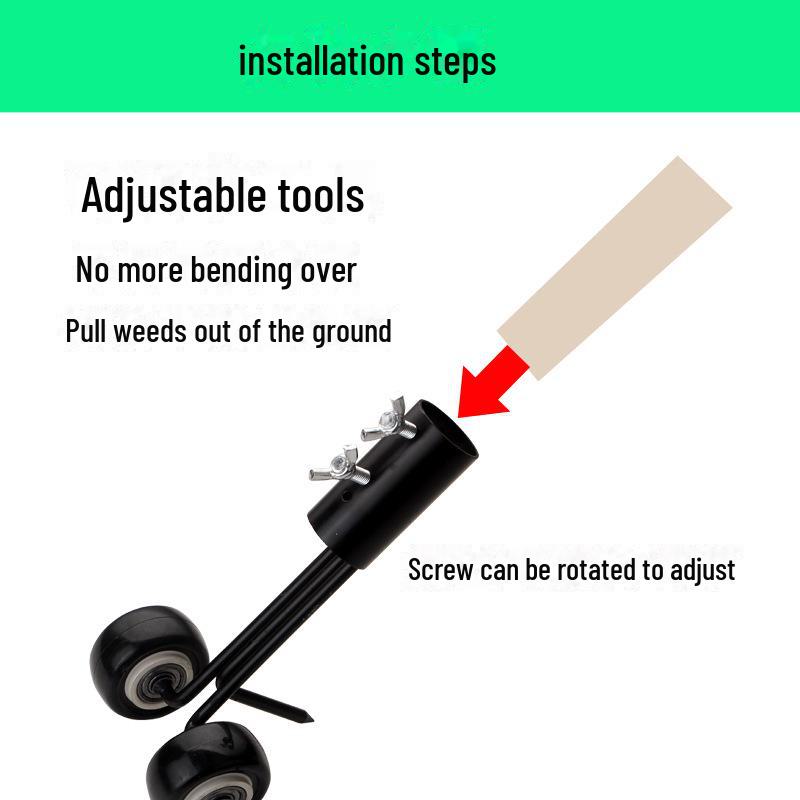Adjustable Roller Gap Weeder: No-Bend Garden Tool
