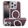 360 Metal Finger Ring Bracelet Magnetic Case For iPhone 13 14 15 16 Pro Max Retro Leather Business Kickstand Shockproof Cover