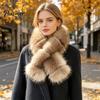 Daily Wear Neck Warmer Faux Fur Collar Scarf for Women, Plush Scarf, Winter Fluffy Gifts Men Scarves, Fashion Wrap Cold Weather, Thanksgiving