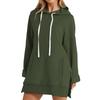Women's Fashion Hooded Pocket Split,Hem Fleece,Lined Long,Sleeve Pullover Sweatshirt