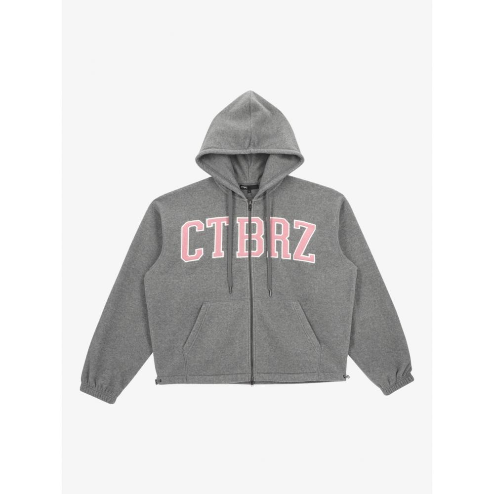 

Толстовка с капюшоном на молнии из флиса Citybreeze, серая GREYS