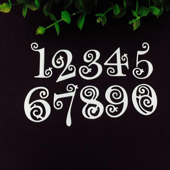 0-9 Digitale Metallschneidformen Schablone für DIY Scrapbooking Prägepapier