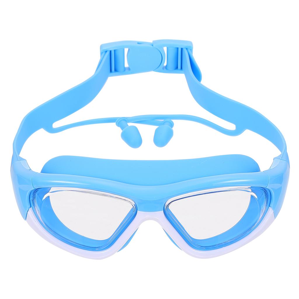 Kinder Schwimmbrille Großrahmen Antibeschlag Wasserdicht PC-Linse Silikonband Bonbon-Grün Kinder Schwimmbrille Vision