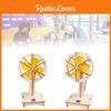 Educational Diy Wooden Electric Head-shaking Fan Kit For Kids Creative Invention Play
