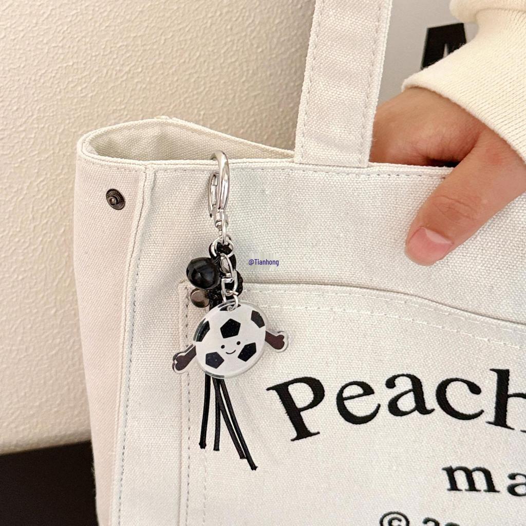 Adorable Sports Keychain: Ping Pong, Badminton, Soccer Backpack Accessory and Couple Ornament