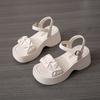 Platform Soft Leather Sandals Female 2025 New Summer Casual Fairy Style Versatile Thick Heel Beach Sandals