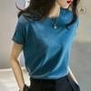 Bright Silk Knitted Short Sleeved Women's Ice Silk Short Sleeved Thin Knit Sweater Fashionable Versatile Loose Top Temperament Small Shirt