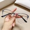 Women High Quality Gradient Color Glasses for Women High Quality Anti Blue Light Flat Mirror Glasses Oversized Eyeglasses