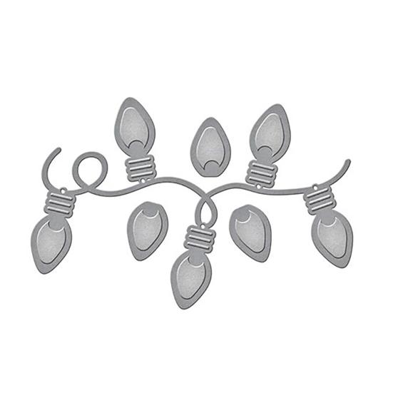 

Light Strin1g Металлические штампы для резки DIY Скрапбукинг Бумага Карты Ремесло Дырокол Трафарет серебряный