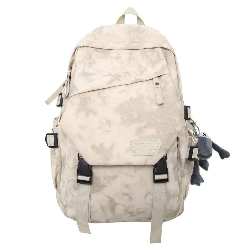The new backpack is the same for men and women, casual texture backpack, large-capacity computer backpack for campus classes
