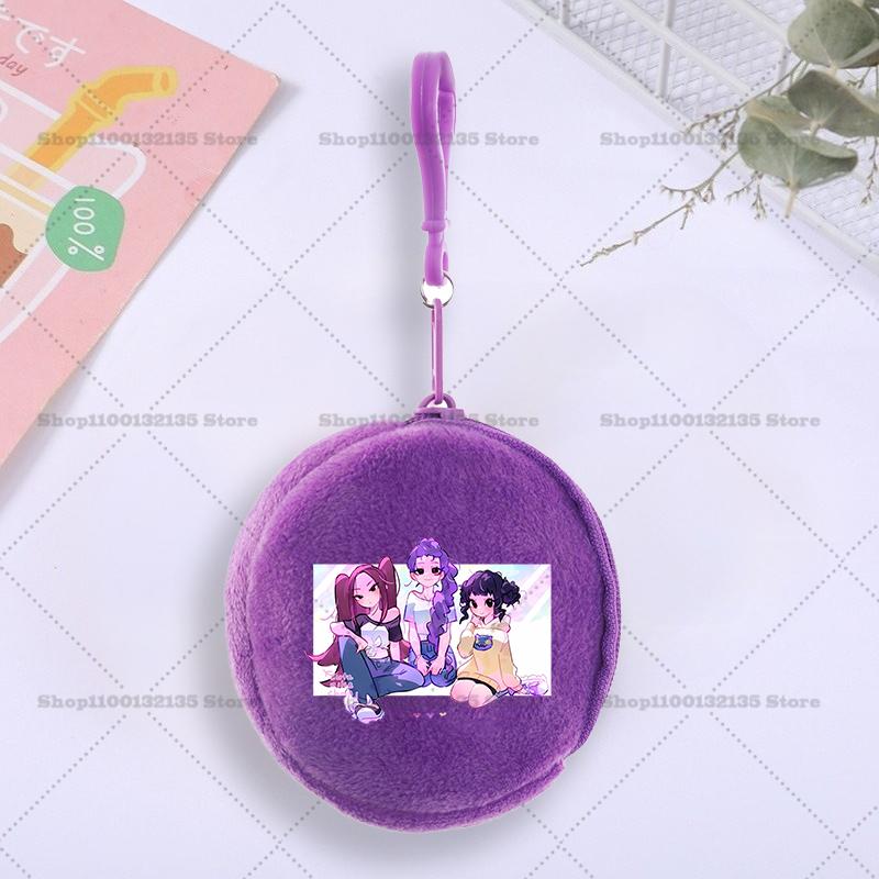 Kpop Demon Hunter Coin Purse Cute Boys Girls Portable Wallet Minnie Cartoon Printed ID Card Storage Bag Children Birthday Gifts