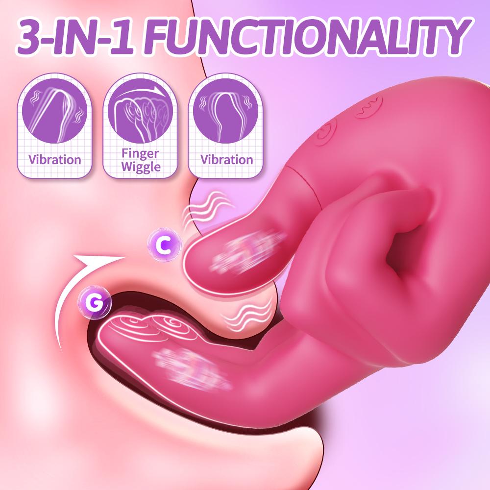 Wiggle Finger Vibrator for Women Sex Toy Insert G-Spot Vagina Vibrator Heating Vibrators Female Masturbator Clitoris Clit Stimulator Magnetic Charging
