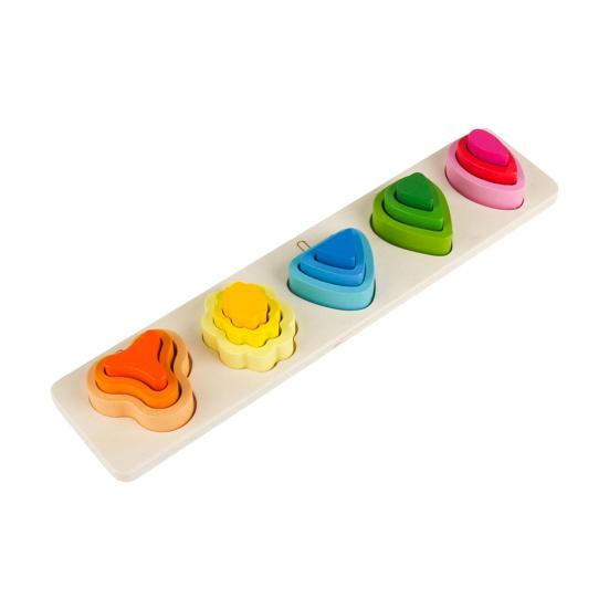 Kids Stacking Building Block Toy Toddlers Boys Girls Geometric Shapes Sorting Color Learning Fine Motor Skills Educational Building Block Toy