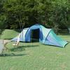 Camping Tent - vidaXL - 6 Persons - Waterproof - 2 Compartments - Blue and Green