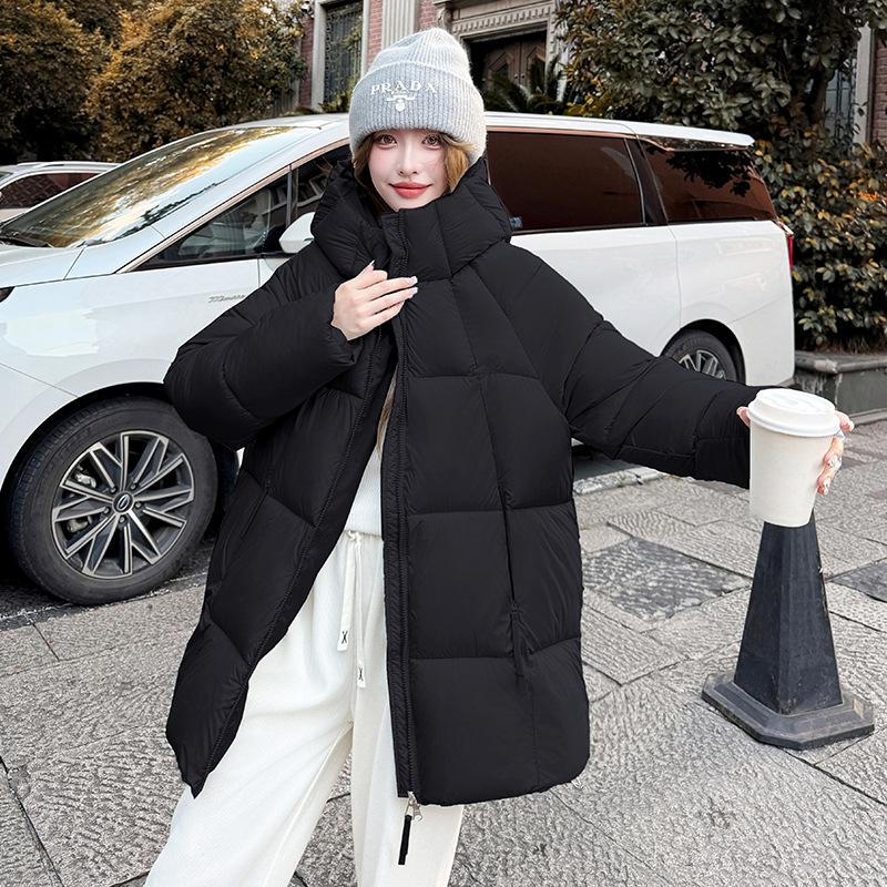 Women's Mid-length Winter Coat, Thickened Korean Style New Loose Bread Coat, Women's Cotton Coat