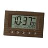 RHYTHM Wecker Funkgesteuertes Thermometer Hygrometer Fit Wave Smart Holzmaserung (Braun) 7.7125.4cm 8RZ166BZ06