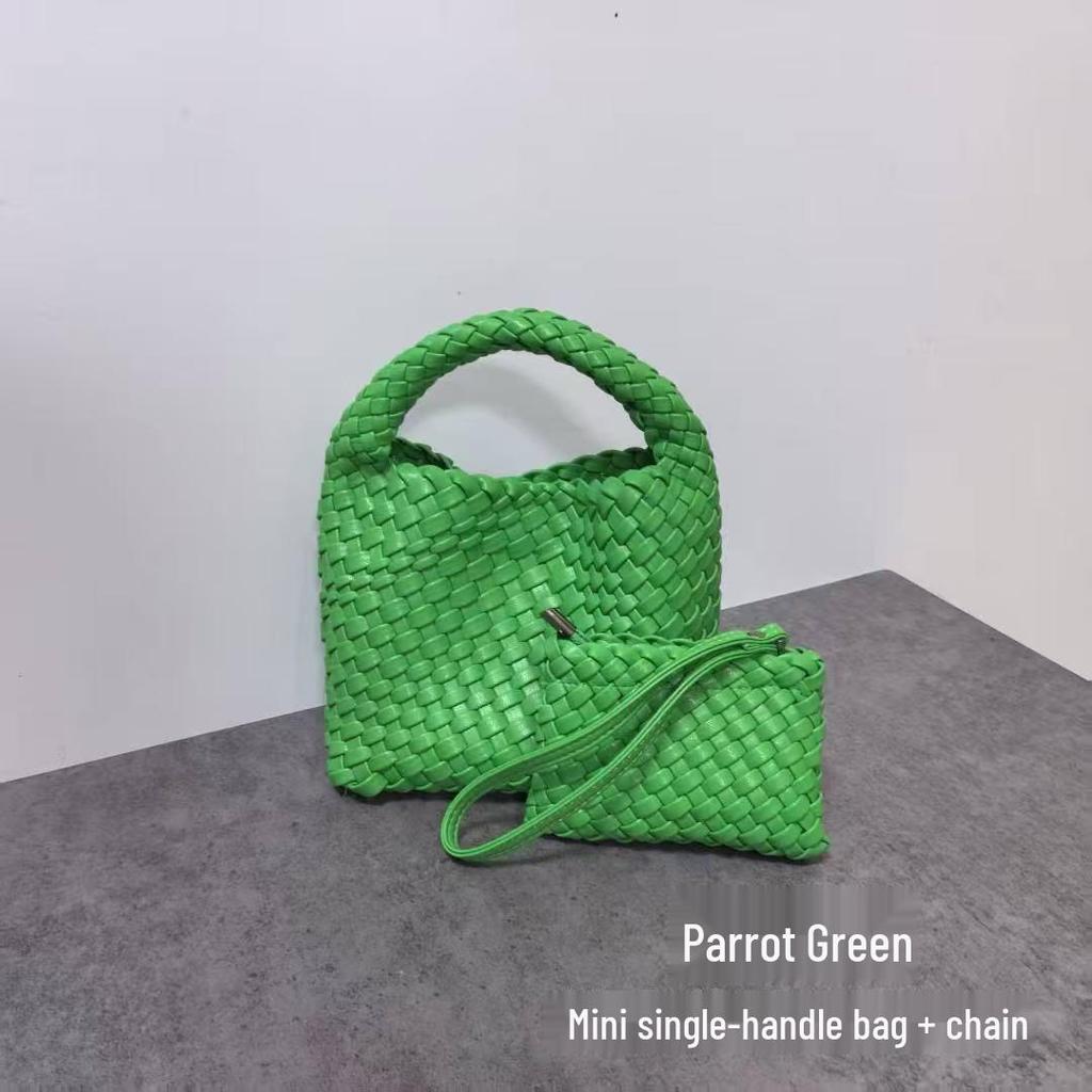 Niche Handwoven Phone and Coin Crossbody Bag: Mother-Child Collection