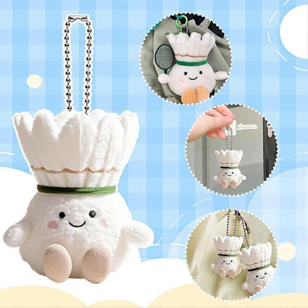 15cm Niedliche Cartoon Badminton Plüschpuppe Schlüsselanhänger Kreativ Kawaii FlauschigPlüsch