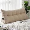 Headboard Triangular Pillow Back Support Headboard Cushion with Side Pocket Daybed Bolster Cushion with Removable Cover