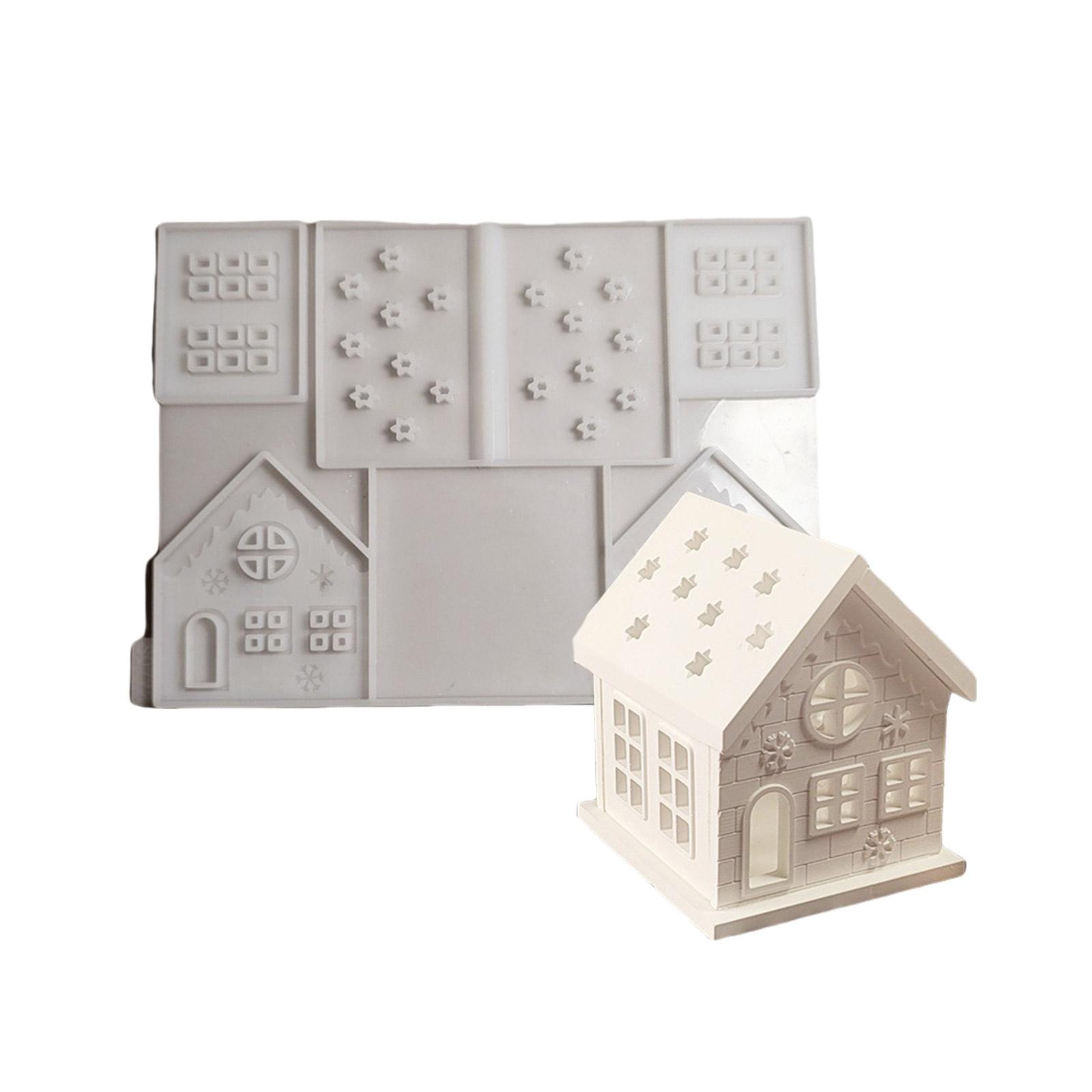 

Форма для украшения стола, гибкая силиконовая форма для миниатюрного украшения в форме домика, гипсовые формы, принадлежности для изготовления ювелирных изделий