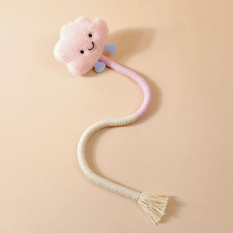 

Игрушки для кошек, Саморазвлечение, Веревка для кусания, Дразнилка для кошек, Прочные, Игрушки для прорезывания зубов и чистки зубов для молодых кошек Pink clouds