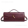Woven Mini Crossbody Bag Women Stylish Rectangular Shoulder With Drawstring Card Pocket