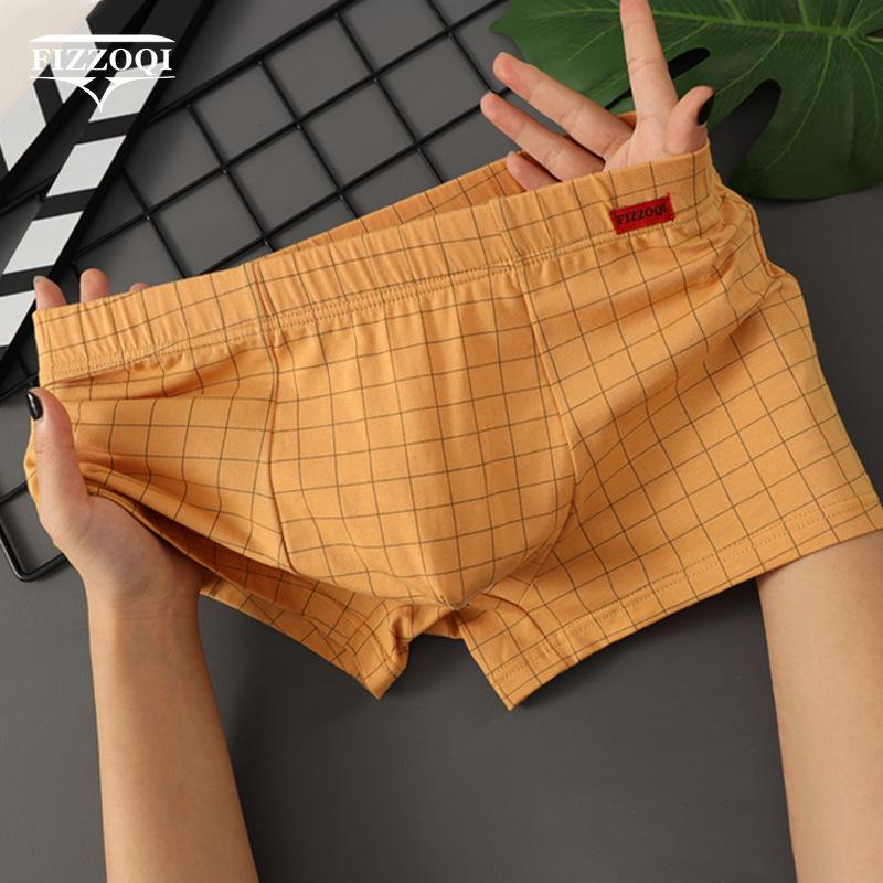 

Мужское нижнее белье боксеры мужские шорты с плоским углом молодежные с клетчатым принтом 5XL оранжевый