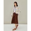 INMAN Women's Rainbow Stripe Knit Cardigan