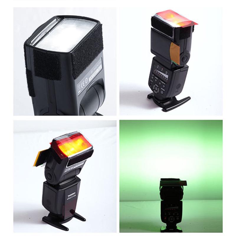 12 Pcs Universal Flash Color Card Diffuser Lighting Gel Up Filter for Camera Speedlite