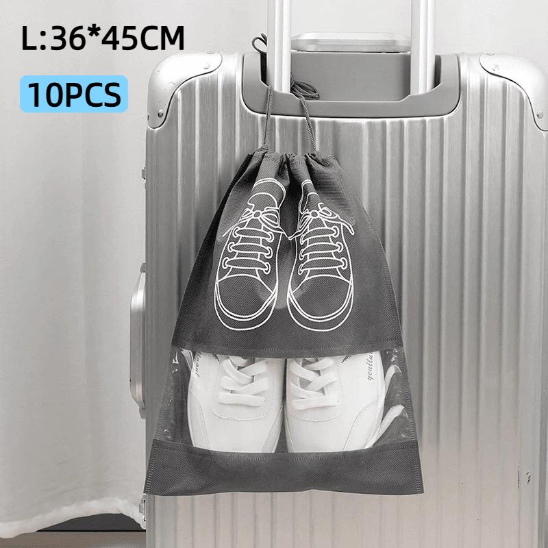 Non-Woven Shoes Bag Waterproof Dustproof Travel Bag Portable Drawstring Bag For Shoes Storage