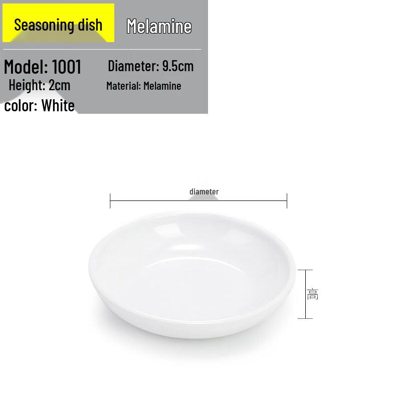Melamine Round 3-Compartment Sauce Dishes (10-Pack)