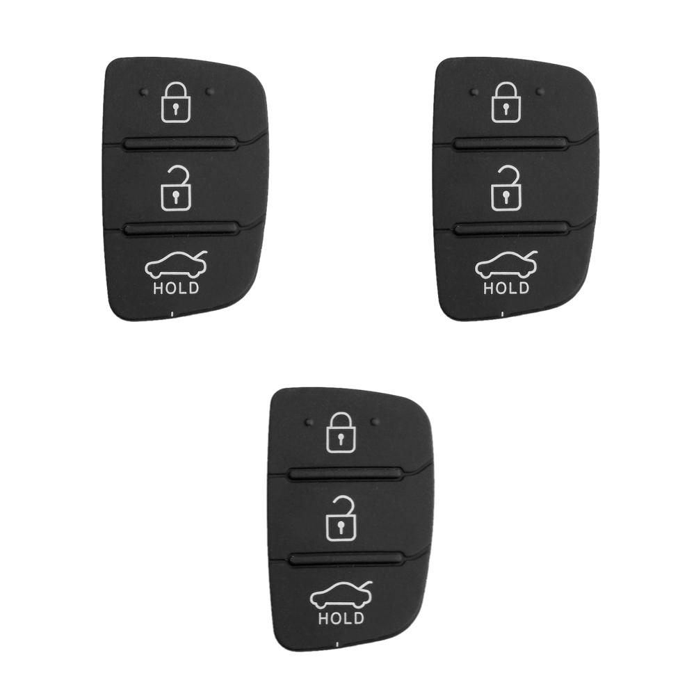 For HYUNDAI i30 i35 iX20 Solaris Verna for Kia RIO K2 K5 3 Button Flip Folding Remote Car Key Case Silicone Pad Replacement Kit