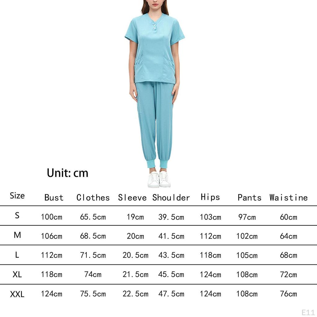 Care Peeling Set, Work Clothes, Soft, Breathable, Elastic Waist, Nurse Clothing, Top And