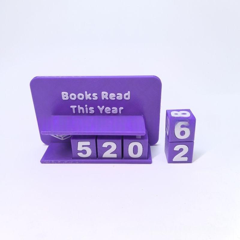 

3D Книга Счетчик Прочитанных Книг Украшение Книжной Полки Счетчик Книги Прочитанные в Этом Году Лучшие Подарки для Читателей Учителей Студентов фиолетовый