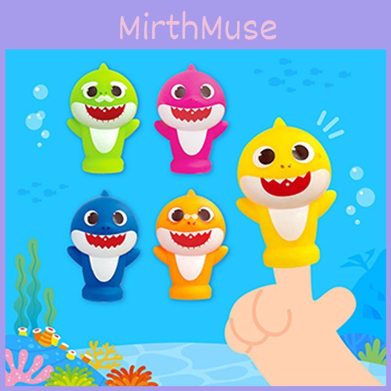 Cute Shark Finger Family Toy For Kids Plastic Material, Bag Packaging