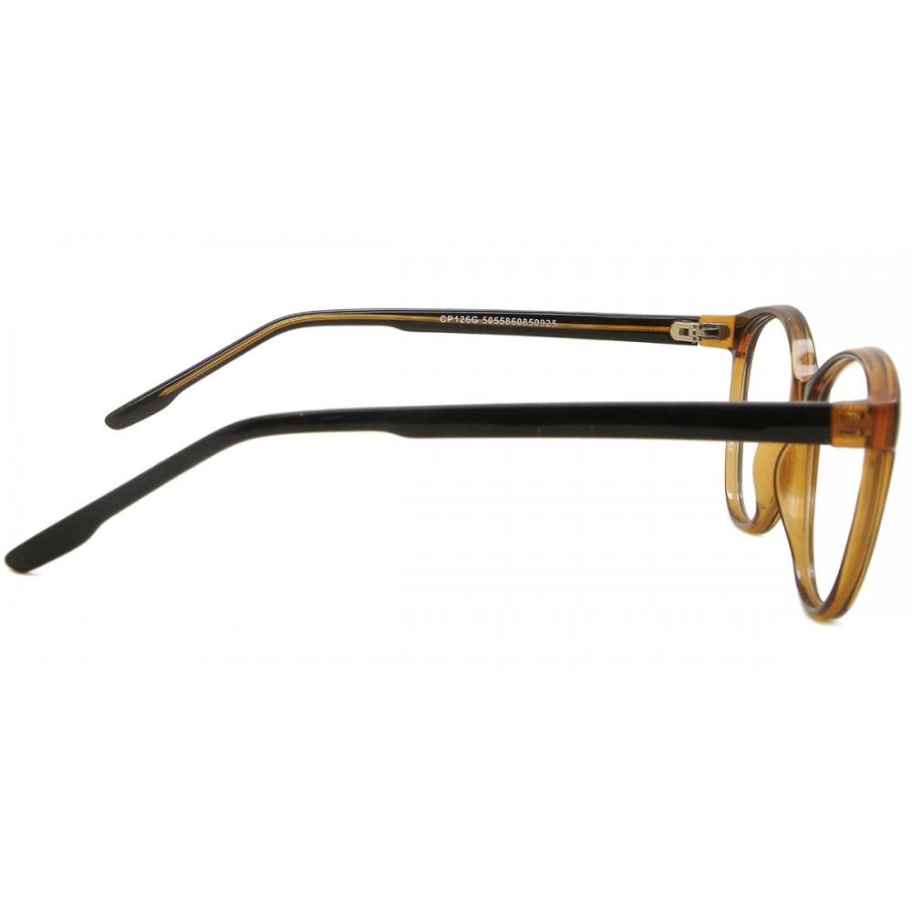 Full Rim Oval Shiny Black Brighten Brown Smartbuy Collection Sunny Cp126g Fashion Unisex Eyeglasses