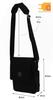 Hinomoto Canvas Shoulder Bag, Canvas Flap Shoulder Bag No. 105 (Black)