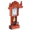 Miniature Garden Decoration Accessories Living Room Collection Wood Mahogany Color Clock Dollhouse