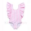 Snapperrock Pink Stripe Wide Frill Dress G13243 