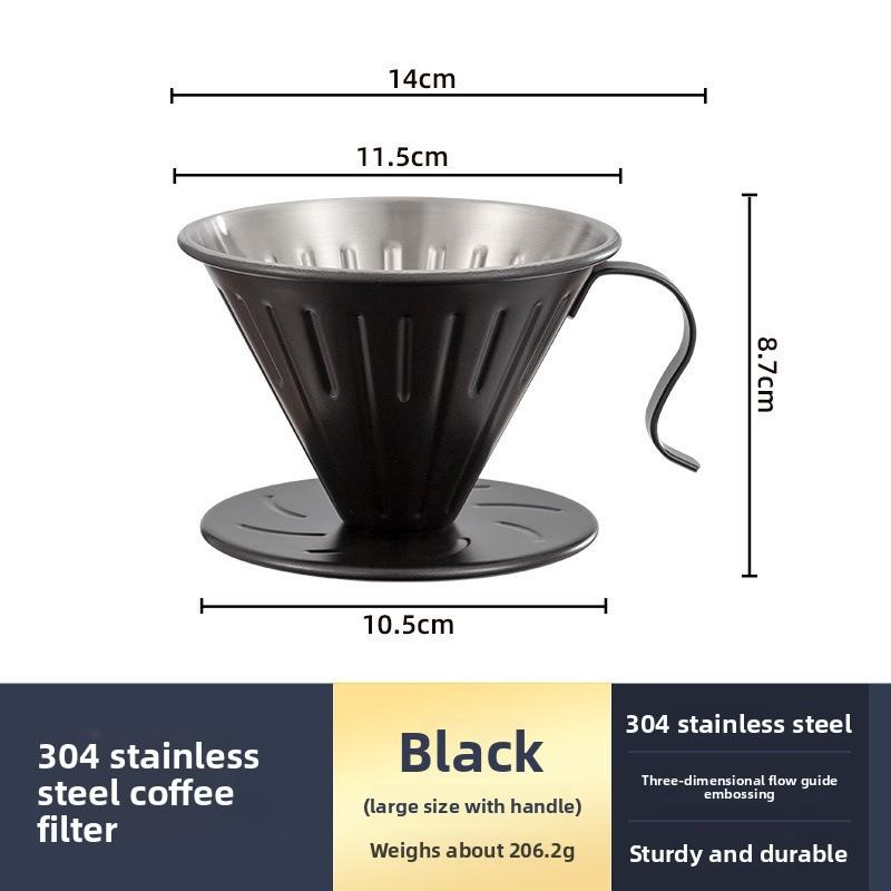 V60 Coffee Filter Stainless Steel 304 Coffee Set Equipment - Filter Cup Funnel Drip