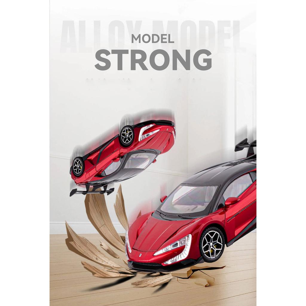 1/24 BYD Look UP U9 Supercar Legierungsmodellauto Spielzeug Diecasts Metallguss Sound und Licht Auto Spielzeug für Kinder Fahrzeug