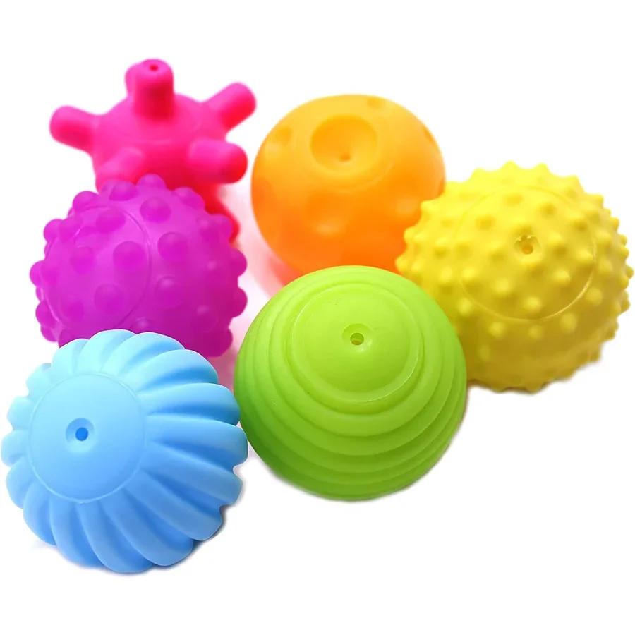 

6Pcs Textured Tactile Balls For Baby Play 6 12 Months Montessori Activity Plush Multi Sphere Shower Toys Kids Best Gift