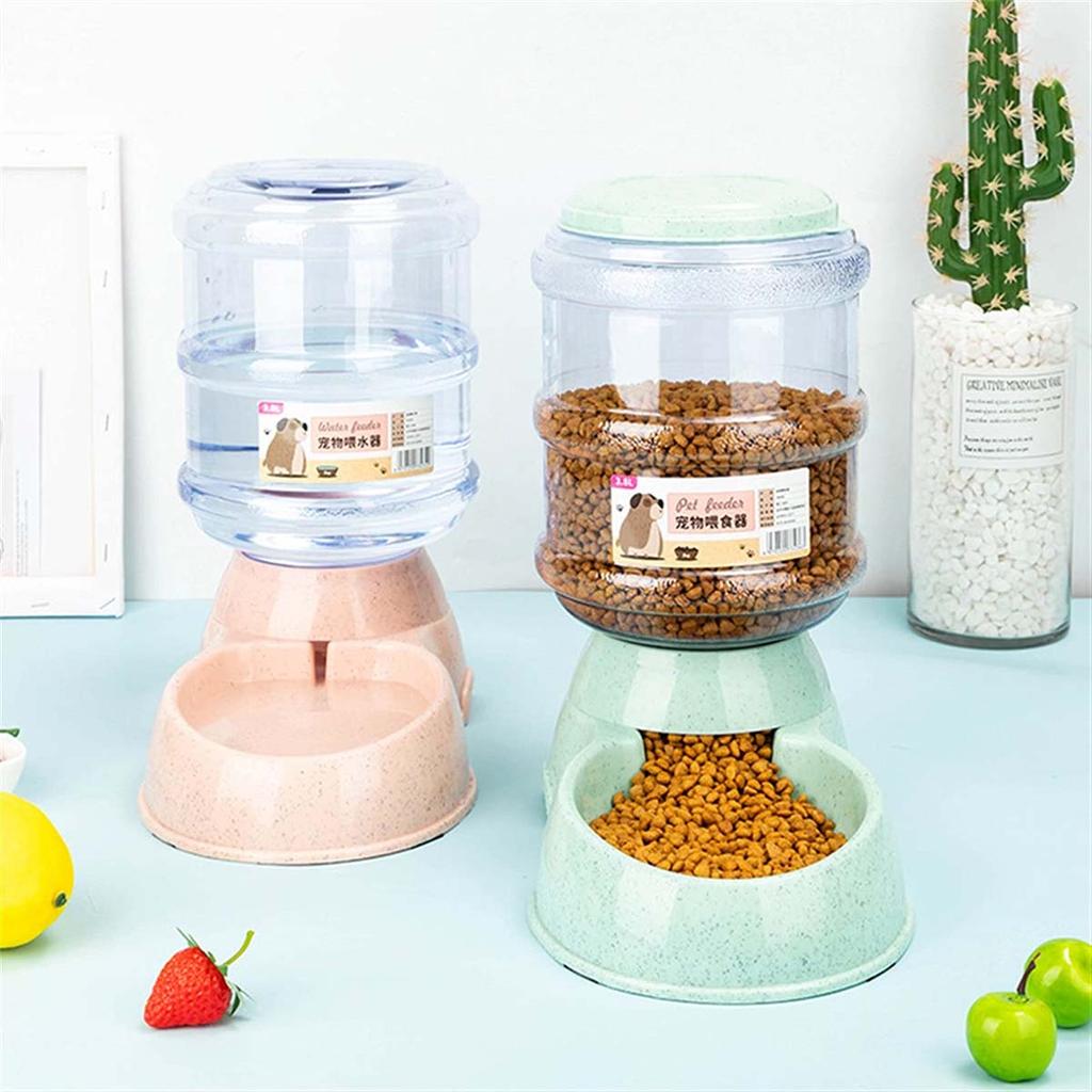 Automatic Pet Feeder 3.8L Large Capacity Pet Feeder and Water Dispenser Plastic Water Bottle Pet Supplies Bowl For Cats And Dogs