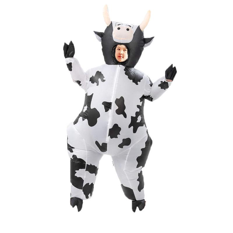 

Хэллоуинский трансграничный костюм животного: Забавный костюм кигуруми коалы и надувная мультяшная корова БоБо Adult 150-190CM