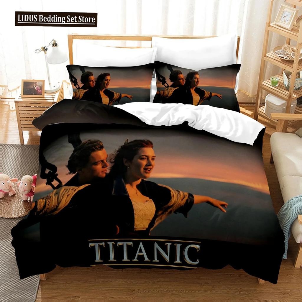 Titanic Jack And Rose Bedding Set Duvet Cover Sets Comforter Bed Queen King Single Size Dropship