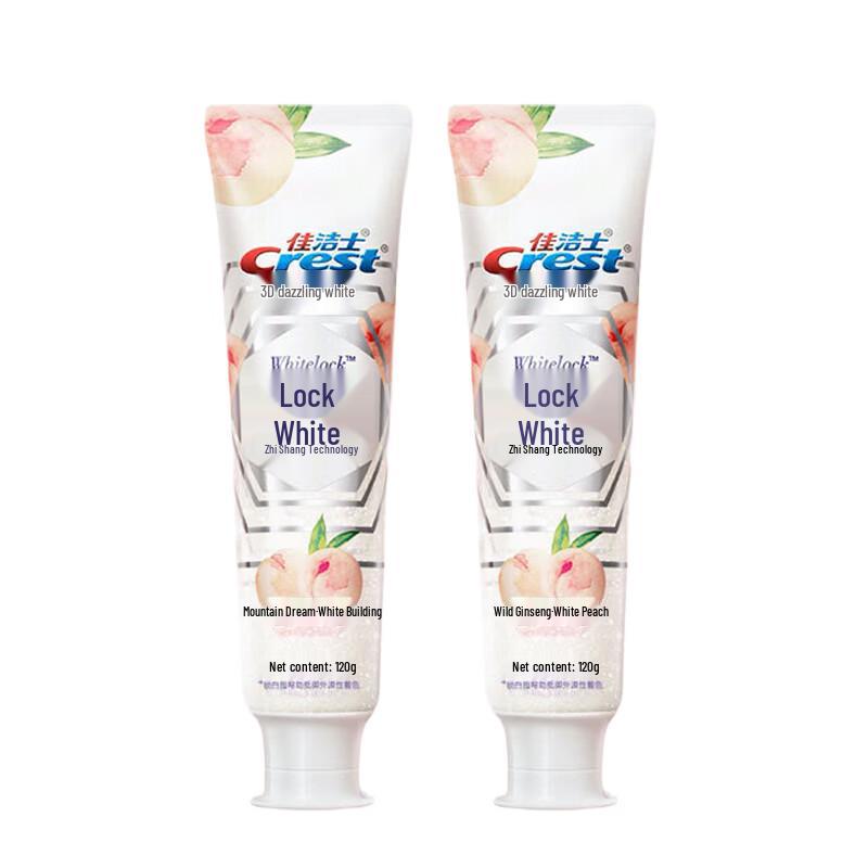 Crest Dual Whitening Peach Toothpaste (2x120g)