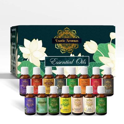 Olejek eteryczny w opakowaniu 15 szt.. Lawenda Róża Drzewo sandałowe Jaśmin Pomarańcza Rozmaryn Trawa cytrynowa Ylang-ylang Drzewo herbaciane Mięta pieprzowa Eukaliptus Wanilia