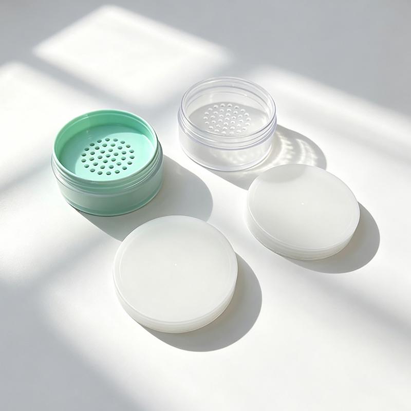 1Pcs 15G Empty Cosmetic Container Makeup Compact Portable Loose Powder Box Plastic Loose Powder Jar With Sifter