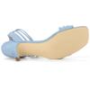 Allegra K Women's Lace-Up Sandals, Open Toe, Stiletto Heel, Blue, Size 26.0 Cm